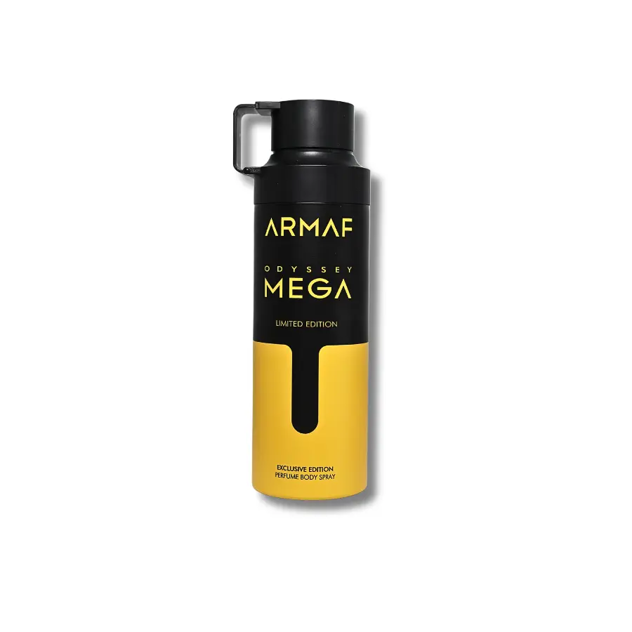 Armaf Odyssey Mega Men's Body Spray - 6.8 fl.oz Single Item, All Day Fragrance, Daily Wear Fragrance, Earthy Woody, Spicy Cologne