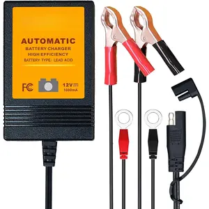 Trickle Charger 12V 1000mA   Charger & Maintainer and Automatic Float Charger for , ATV, Lawnmowers and