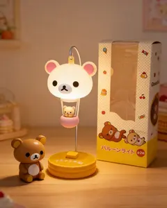 Cute balloon night light featuring a teddy bear, suitable for bedroom decor, dorm rooms, and desk decoration; also great as a gift（includes AAA batteries and screwdriver） kawaii gift
