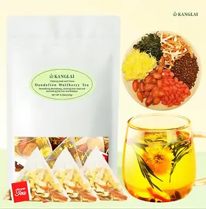 Dandelion Wolfberry Tea- Natural Blend of 6 Herbs for Kidney Detox - Pack health tea Organic Thyme Lung Detox Tea