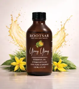 Ylang Ylang Essential Oil 4 fl oz | 100% Pure Aromatherapy Oil for Diffuser, DIY Perfume, Home Spa & Daily Wellness Rituals | Rootsar