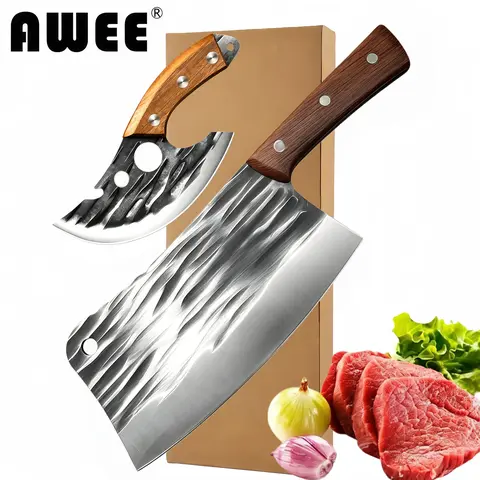 Heavy Duty Chinese Chef Knife Set | Best Holiday Gift For Men, Dad & Cooking Enthusiasts