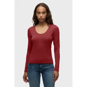 Long Sleeve Scoop Neck Top