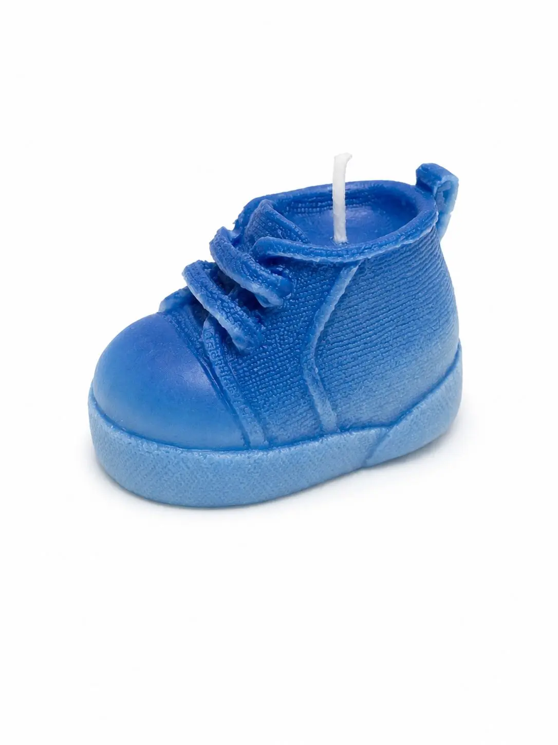 Baby boy shoe candle for gender reveal gift