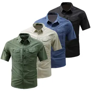 SummerVibes summer new men's short sleeved shirt outdoor casual versatile shirt