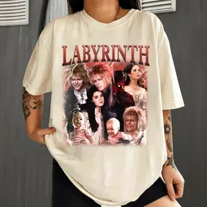 Labyrinth Movie Shirt  Retro 90s Tee Gift For Fan men Women, Adult Short Sleeve T Shirts Vintage Style Graphic Tees