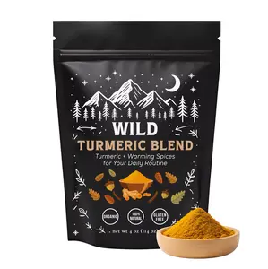Wild Turmeric Blend 4oz - Organic & Gluten-Free Warming Spices for Daily Routine - 100% Natural & Versatile for Enhancing Meals