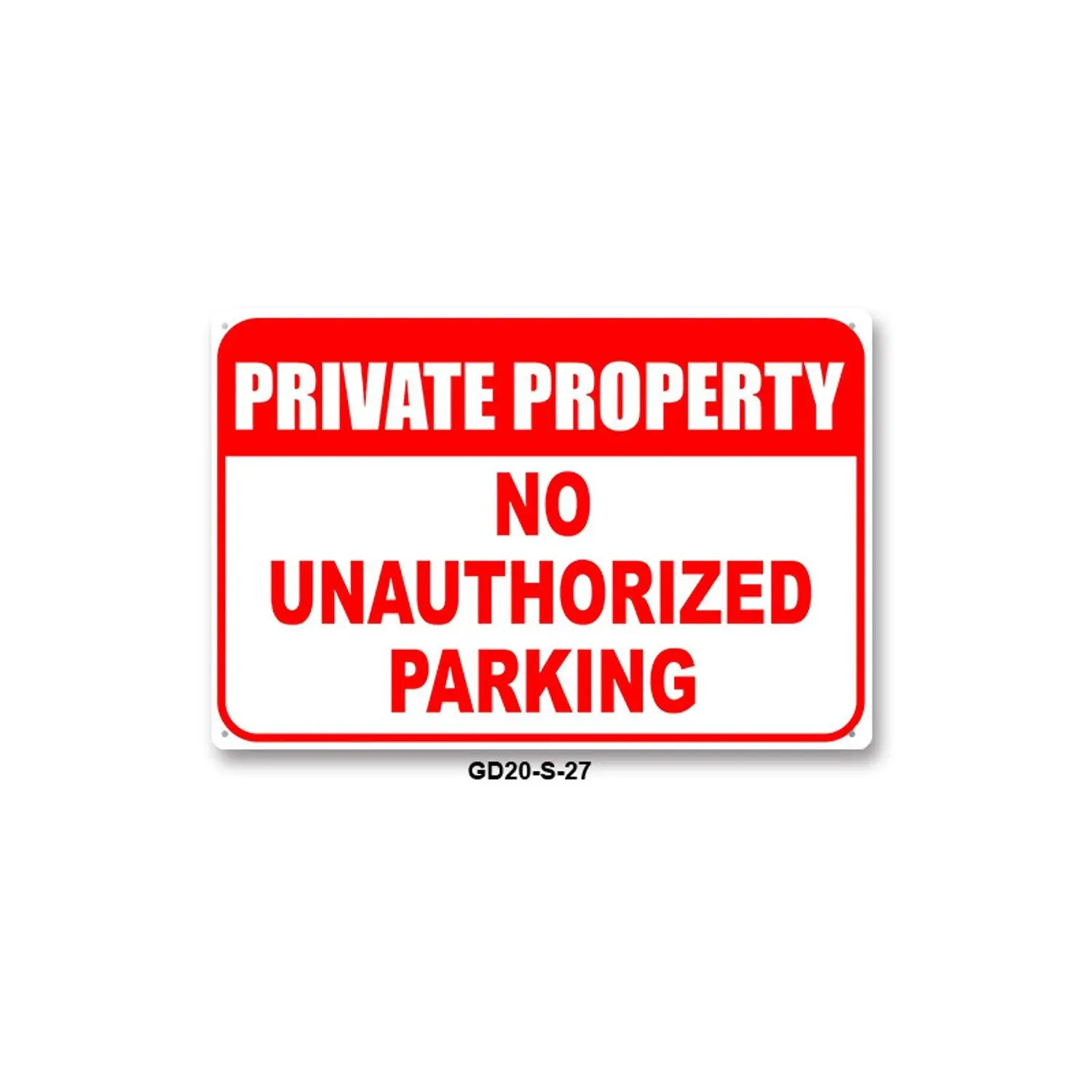 Private Property No Unauthorized Parking Prints 12x8 Inch 2D Flat Metal Poster for Driveway Residential Area Property Protection Warning Decorative Art Sign Gift