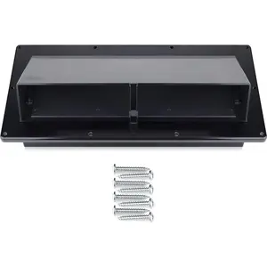 RV Exhaust Vent Cover (Black) -  RV Stove Vent Cover Replacement for , Campers, Motorhomes - Easy to Install with Hardware Included