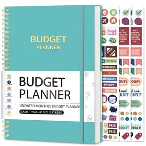 Budget Planner - Monthly Budget Book with Expense Tracker Notebook, Undated Bill Organizer & Finance Planner to Take Control of Your Money, 2024-2025 Account Book to Manage Your Finances-Blue