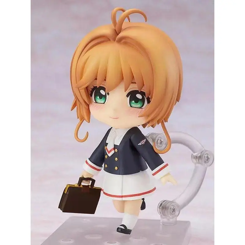 Annime Cardcaptor Sakura KINOMOTO SAKURA 918 Q version Figure  VC Doll Model Toys Car Decoration 10cm