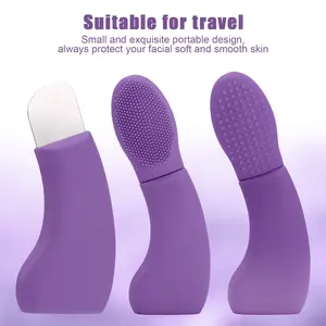 Multi-Purpose Blackhead Removal Tool, Stainless Steel Facial Scraper, Silicone Face Brush, Dust Cover, Pore Skin Scraper for Men and Women