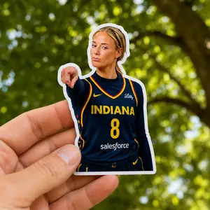 Sophie Cunningham HG point Meme Indiana Sticker Decal, Basketball Funny Sticker