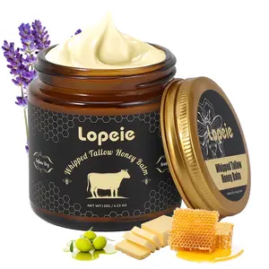 Whipped Grass-Fed Beef Tallow Honey Balm - 4 Oz,Moisturizing Cream for Soft, Smooth Skin - Handmade All-Natural Moisturizer - Lavender,hydrating, comfort, moisture boost cream, luminous firming cream, body care, hydrating dry skin