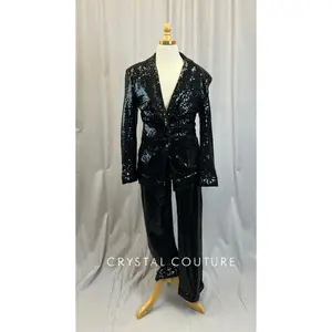 Black sequin Pant Suit - Accessories
