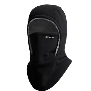 Men Women Winter Multifunctional Warm Hat Scarf Mask Set, Multi-Layer Fleece Lined Windproof Cold-Resistant Balaclava Cap for Outdoor Sports