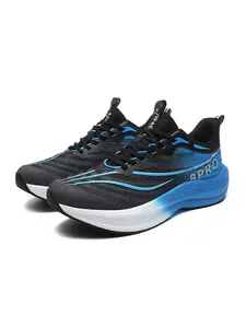 Unisex Breathable Carbon Plate Running Shoes, Gradient Light Elastic, Outdoor Long Distance Sneakers