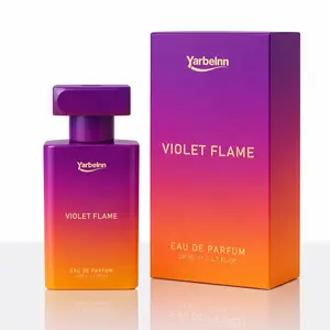 Yarbelnn Violet Flame Eau de Parfum for Women 50ml / 1.7 fl oz – Long Lasting Gourmand Oriental Perfume with Caramel, Butter, Tonka Bean, Jasmine, Honey, Amber, Vanilla & Musk, Sweet Warm Fragrance for Date Night & Gift for Her