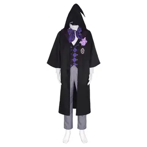 Gregory Violet Wolf House Cape Cosplay Costume Set Bow Tie Vest Shirt Pants Corsage for Comic Con