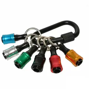 1/4 Inch Hex Shank Drill Bit Holder, Screwdriver Bit Holder, Keychain Bit Storage, Lightweight Design, Compact Storage, Electric Tool Accessories for Home Office, Screwdriver Bit Clip