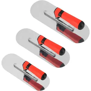 3Pcs Pool Trowel Set Concrete Tools, Includes 14'' x 4'', 11'' x 4'', 10'' x 3'' Masonry Hand Tool with Soft Grip Handle, Lightweight,Plastering Trowel for Plastering