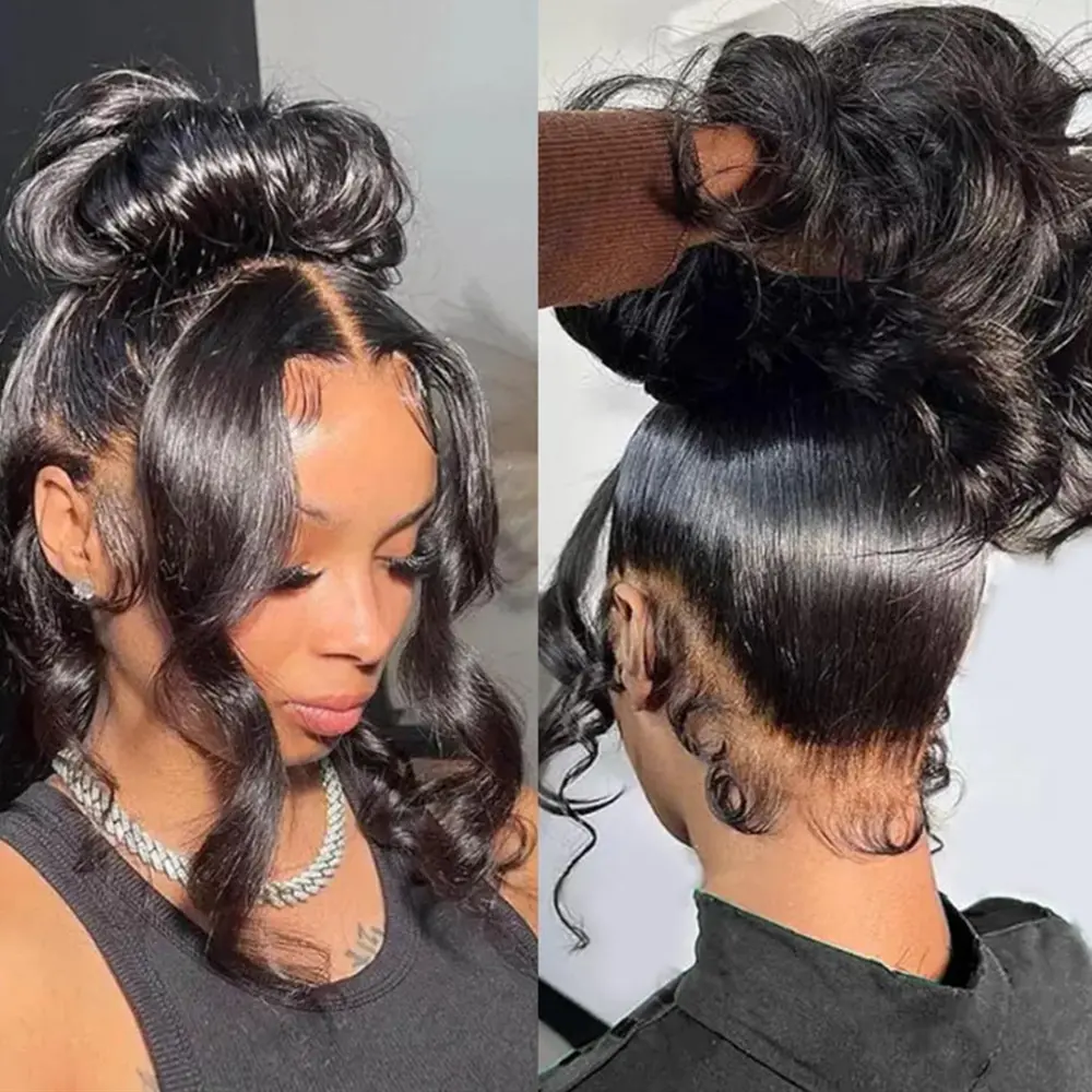 Bling Hair 360 Lace Front Wigs Human Hair 180% Density HD Transparent Body Wave Lace Front Wigs Human Hair Pre Plucked 360 Lace Frontal Wigs for Women backtoschool
