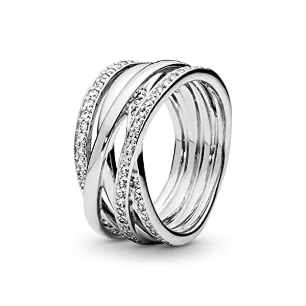 Pandora Ring Entwined - Clear Cubic Zirconia 190919CZ