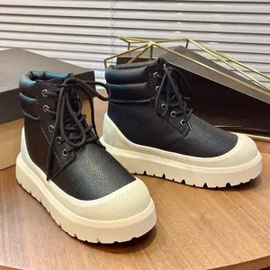 Men's and Women's  boot  Waterproof and  Snow Boots Tasman Outdoor Fur Integrated hick soled Shoes Snow proof lace-up