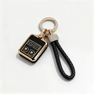 KeylessOption Key Fob Cover Case for 2000 2001 2002 2003 2004 2005 2006 2007 2008 2009 2010 2011 2012 2013 2014 2015 2016 2017 2018 2019 Ford Lincoln Mercury Remote Shell, 4-Button