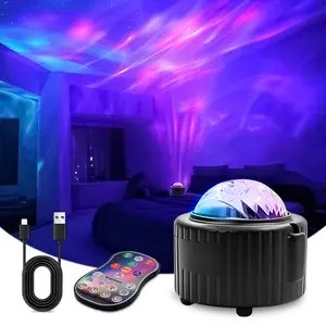 16 Color change along with the rhythm of the music, Ocean Wave 3D Water Ripple Projector Remote Control Romantic Mood Lighting for Bedroom Party Decor, Parties & Relaxation Modern Mood Lighting Rgb Lighting Effects Halloween Decor Christmas Gift