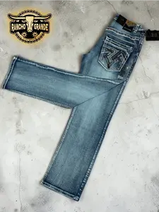 Ace - 1480 M Blue men's Western Cowboy jeans Straight fit Boot Cut / Pantalon vaquero para Hombre corte recto ideal para Bota