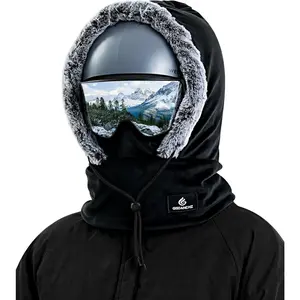Over Helmet Ski Mask Balaclava Face Mask Stretch Fleece Winter Hood Scarf Full Cover Winter Hat for Men n