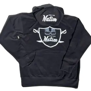 Only One Nation Official Hoodie with 3D Logo Embroidery on Hood - Wash Inside Out for Care