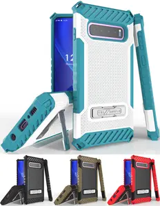 Case for Galaxy S10 Plus, Tri-Shield [Military Grade] Rugged Cover with Metal Kickstand [Includes Wrist Strap Lanyard] for Samsung Galaxy S10+ Phone (SM-G975)