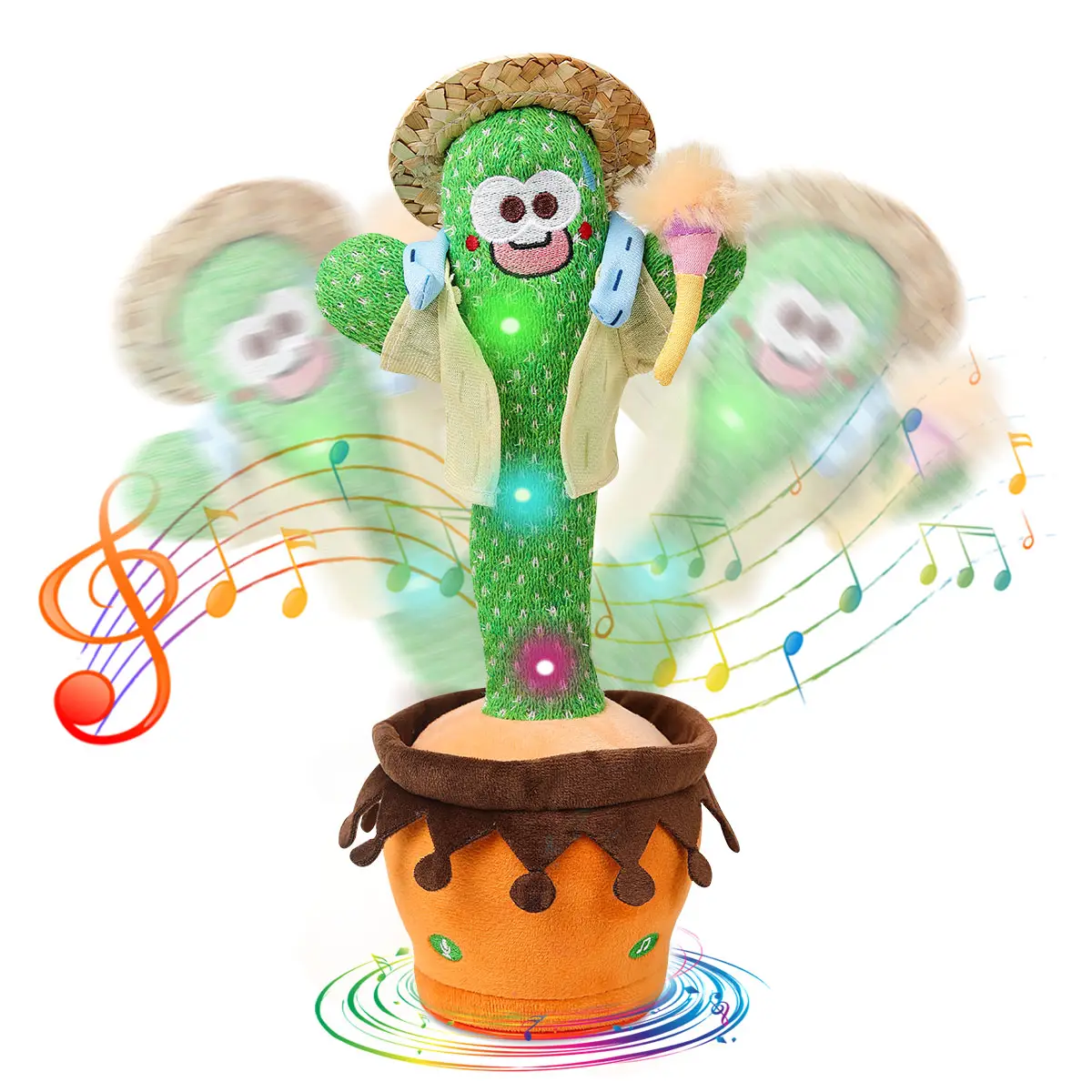 MIAODAM Talking Cactus Toy, Dancing Singing Toy, Repeats & Recording, Birthday Day Gift