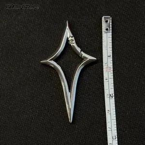 Zinc Alloy Carabiner Cross Star Metal Keychain Press Opening Spring Buckle Bag Pendant