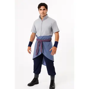 Men's Naruto Shippuden Sasuke Uchiha Cosplay Costume for Halloween