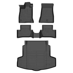 KELCSEECS Acura TLX 2021-2025 Floor Mats & Cargo Liners, All Weather Protection TPE Duty Non-Slip Custom Automotive, Front & Rear Row & Trunk Mats, Accessories, Waterproof, Easy to Clean, Eco-friendly Material, Safe and Durable, Perfect Fit