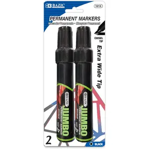 BAZIC 8 Mm Jumbo Chisel Tip Permanent Marker (2/Pack) BAZIC Products