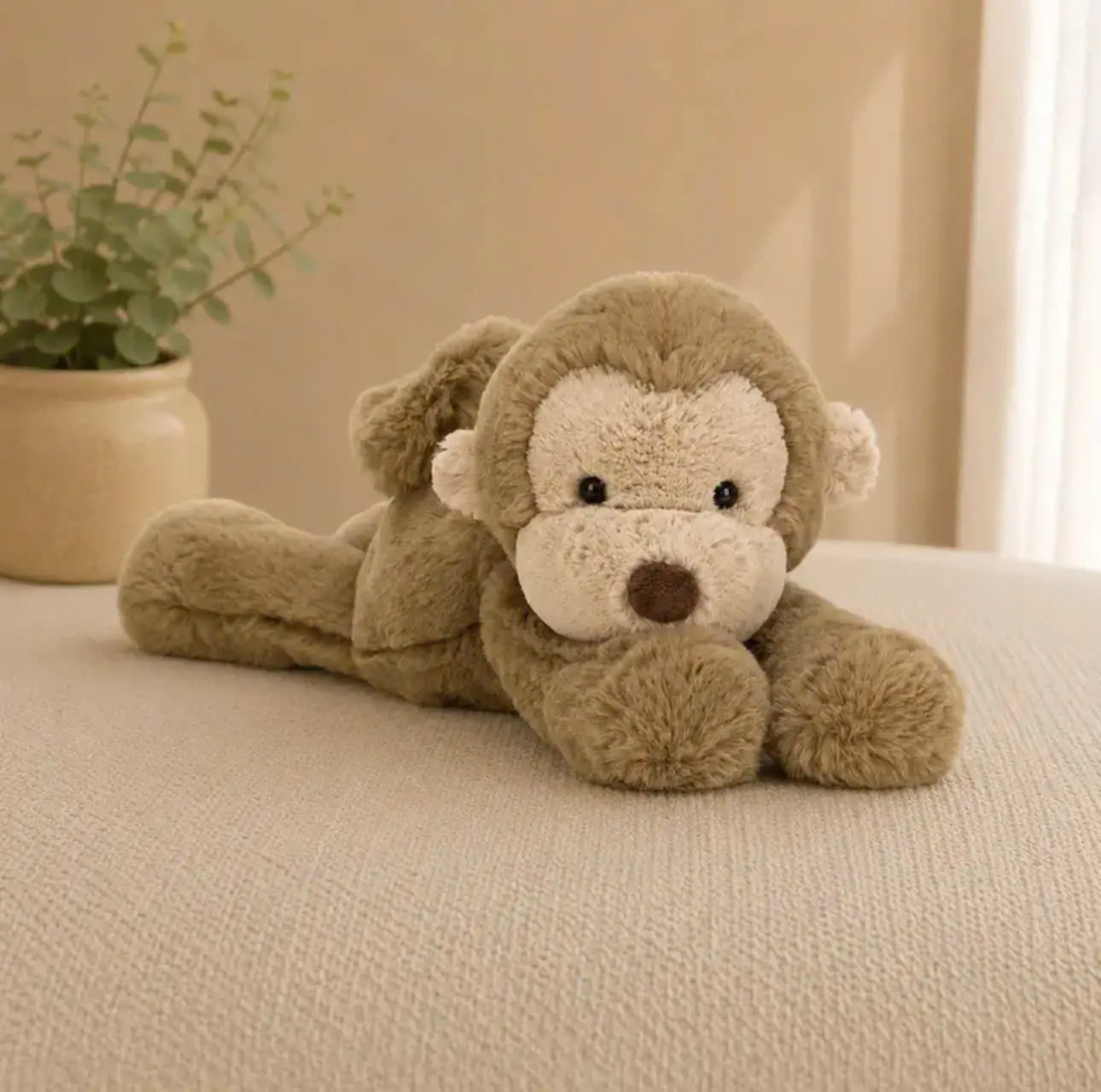 Jellycat Smudge Monkey -Ultra Soft Cuddly Monkey Toy for Kids, Nursery Decor & Cozy Gifts