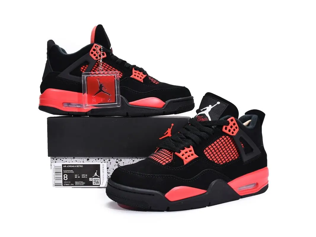 Black Red Suede High-top Basketball Shoes, Mesh Breathable Air Cushion Shock Absorption Unisex Trendy Casual Sneakers
