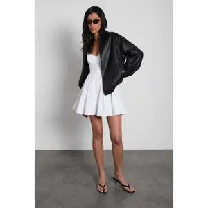 VEGAN LEATHER BOMBER JACKET
