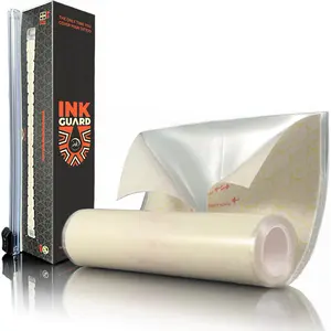 Ink Guard Tattoo Aftercare Bandage 6" x 32 Feet (10M) – New Generation Waterproof Second Skin Film with Easy-Peel PET Backing – Breathable, Transparent Tattoo Wrap for Fast Healing & Protection