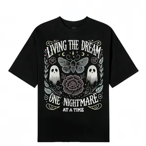 Summer T-Shirts Women's Vintage-Inspired "Living The Dream One Nightmare At A Time" Graphic T-Shirt
