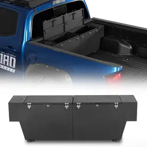 Hooke Road Pick-up Tool Box Lockable Storage Boxes for 2005-2023 Toyota Tacoma & 2015-2022 Chevy Colorado GMC Canyon 5'2" Bed
