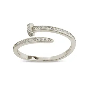 Sterling Silver Journey Twisted Sparkle Wrap Ring