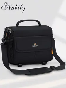 Camera Bag Water Resistant Shockproof DSLR/SLR Small Photo Bag with Adjustable Strap Crossbody Camera Bag for Women and Men,Black, Accessories