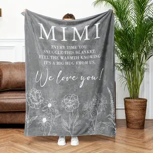 [Mimi Warm & Soft] 1Pc Mimi Warm And Soft Flannel Blanket Gift |   Sofa Throw |   Mother'S Day Christmas Birthday