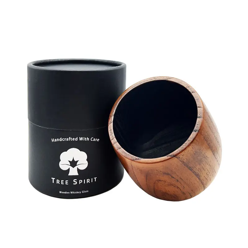 10oz Wooden Whiskey Tumbler, Unique Bourbon Gifts for Men, Premium Old Fashioned Drinkware for Whiskey Lovers