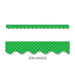 Green Gingham Border